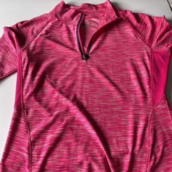 Pink marl half zip athletic dri fit jacket top Medium - Picture 11 of 12